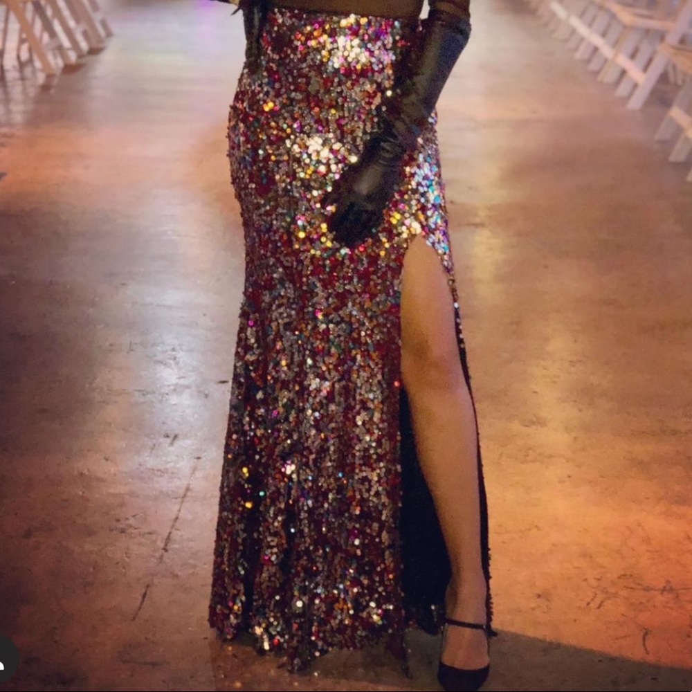 Sequins Maxi Skirt